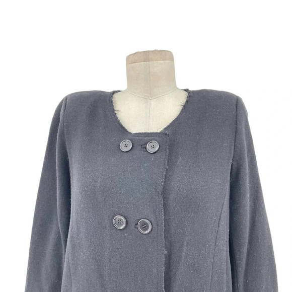 Isabel Marant Etoile Black Virgin Wool Double Breasted Sweater Size 2‎ US 6 - Picture 2 of 9